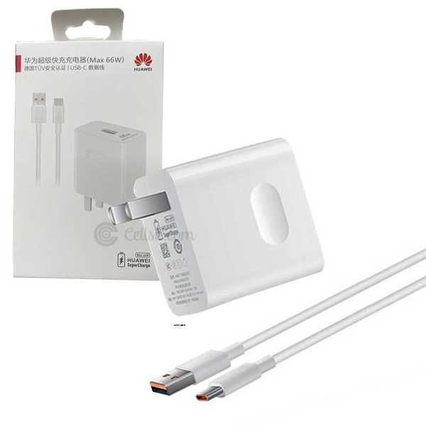 Max 66W Huawei Super Fast Type C Quick Charger Adapter with Type C Cable