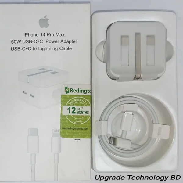 50W USB Type C+C Charger Adapter for iPhone 14 Pro Max mini 12Pro 11 Pro XR X XS X Max 8 Plus Fast Charging USB-C+C A Lightning Cable