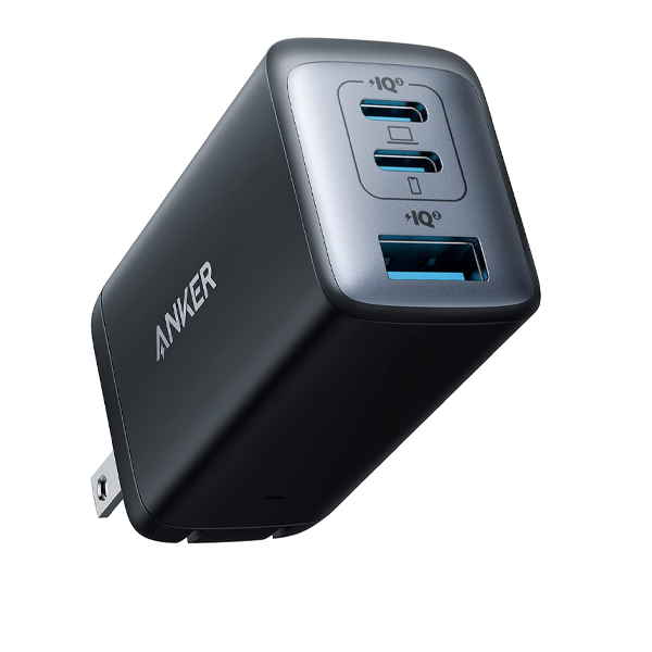 Anker A2667 Nano II 65W Three-port Charger 735 USB C GaN Fast Compact Foldable Wall Charge for MacBook Pro/Air iPad iPhone 13 Min